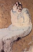pablo picasso woman croucbing oil on canvas